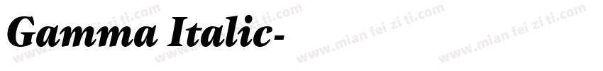 Gamma Italic字体转换